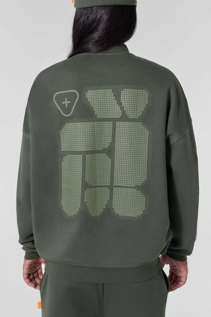 GERTRUDE - Sweat Rubengeo Coupe Ample Vert - Lothaire