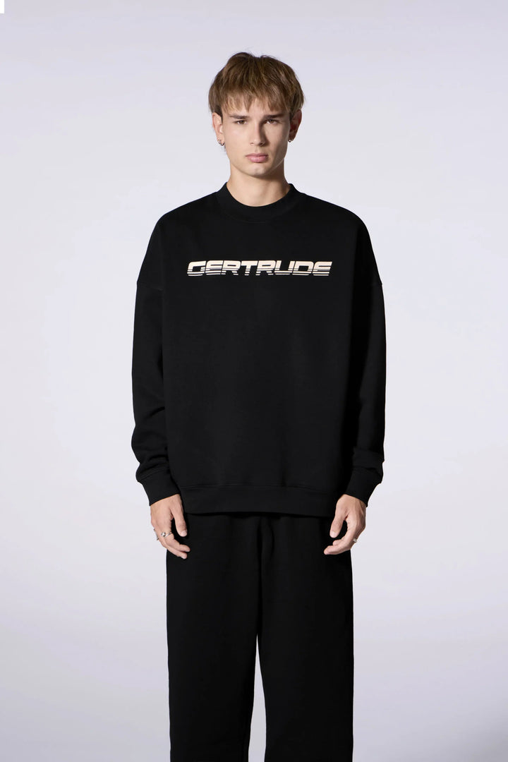 GERTRUDE - Sweatshirt oversize col rond Ruben Speedy Noir - Lothaire