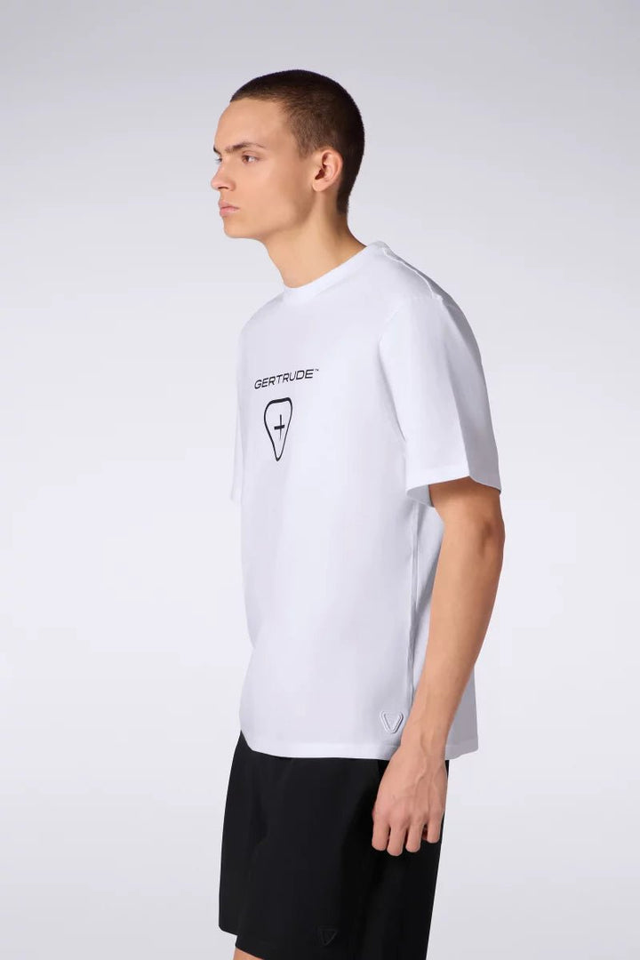 GERTRUDE - T-shirt en coton à manches courtes Leonce Logo Blanc - Lothaire