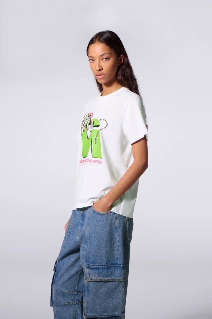 GERTRUDE - T-shirt graphique Leolina Pop Blanc - Lothaire