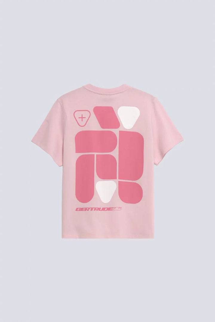 GERTRUDE - T-shirt imprimé dos Leolina Geometry Blush - Lothaire