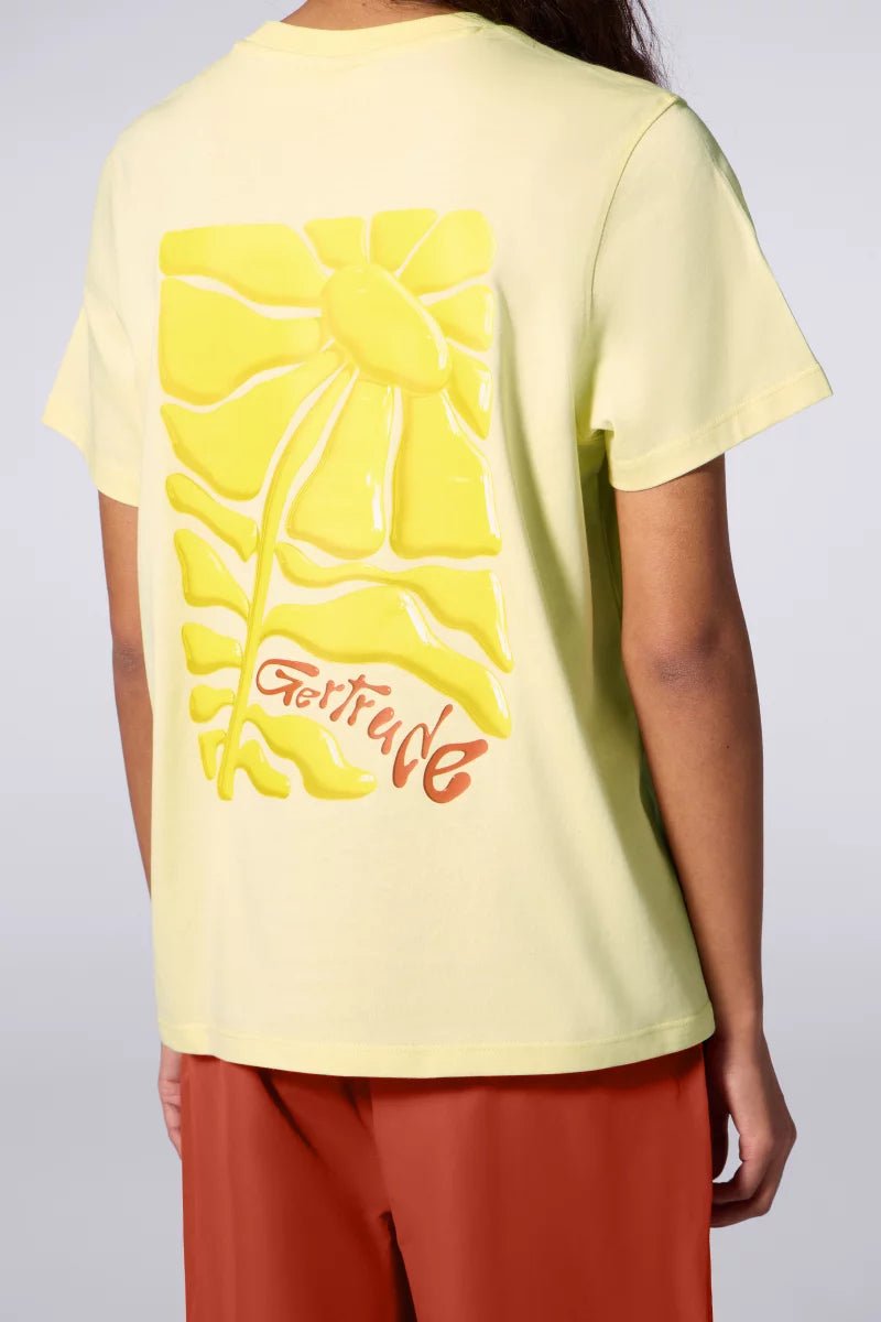 GERTRUDE - T-shirt imprimé Leolina Daisy Jaune Poussin - Lothaire