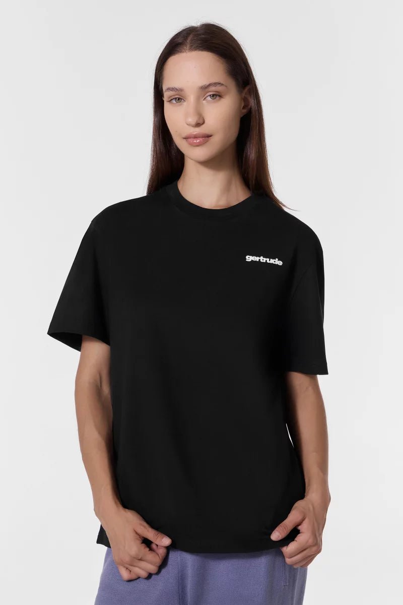 GERTRUDE - T-shirt Leonstripe en jersey aéré Noir - Lothaire