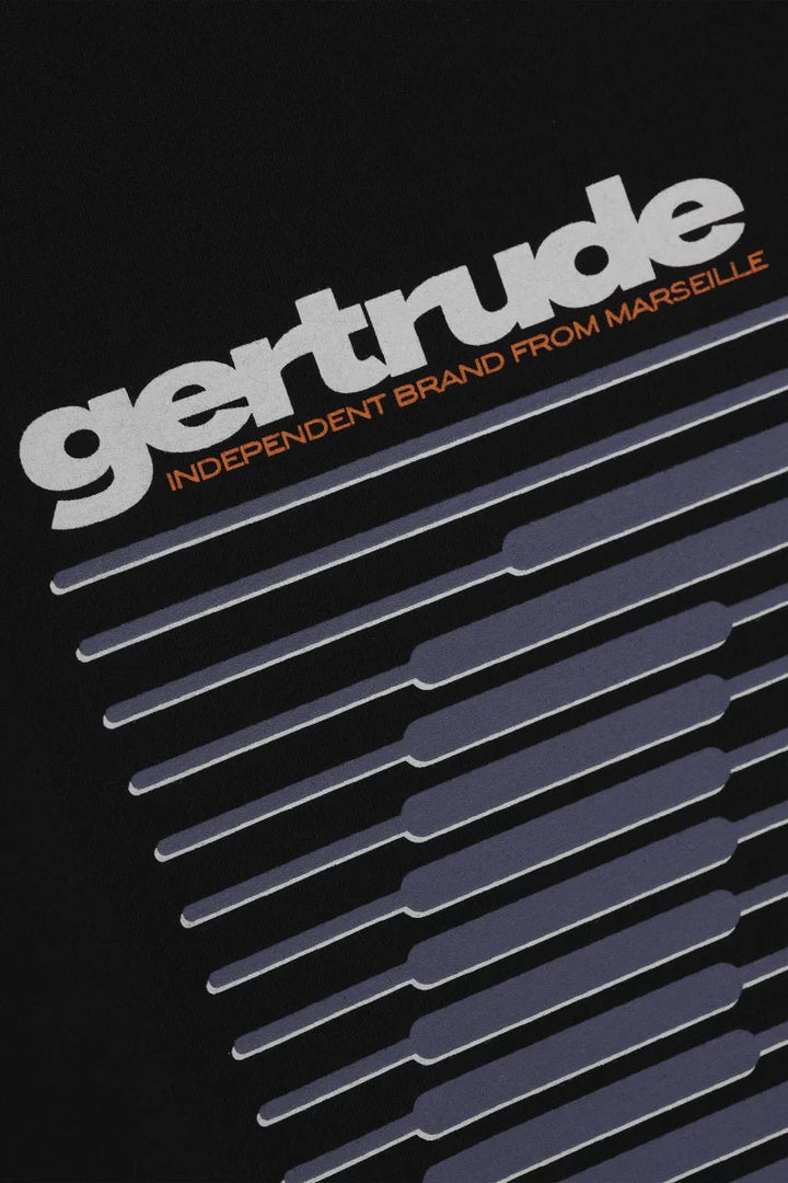 GERTRUDE - T-shirt Leonstripe en jersey aéré Noir - Lothaire