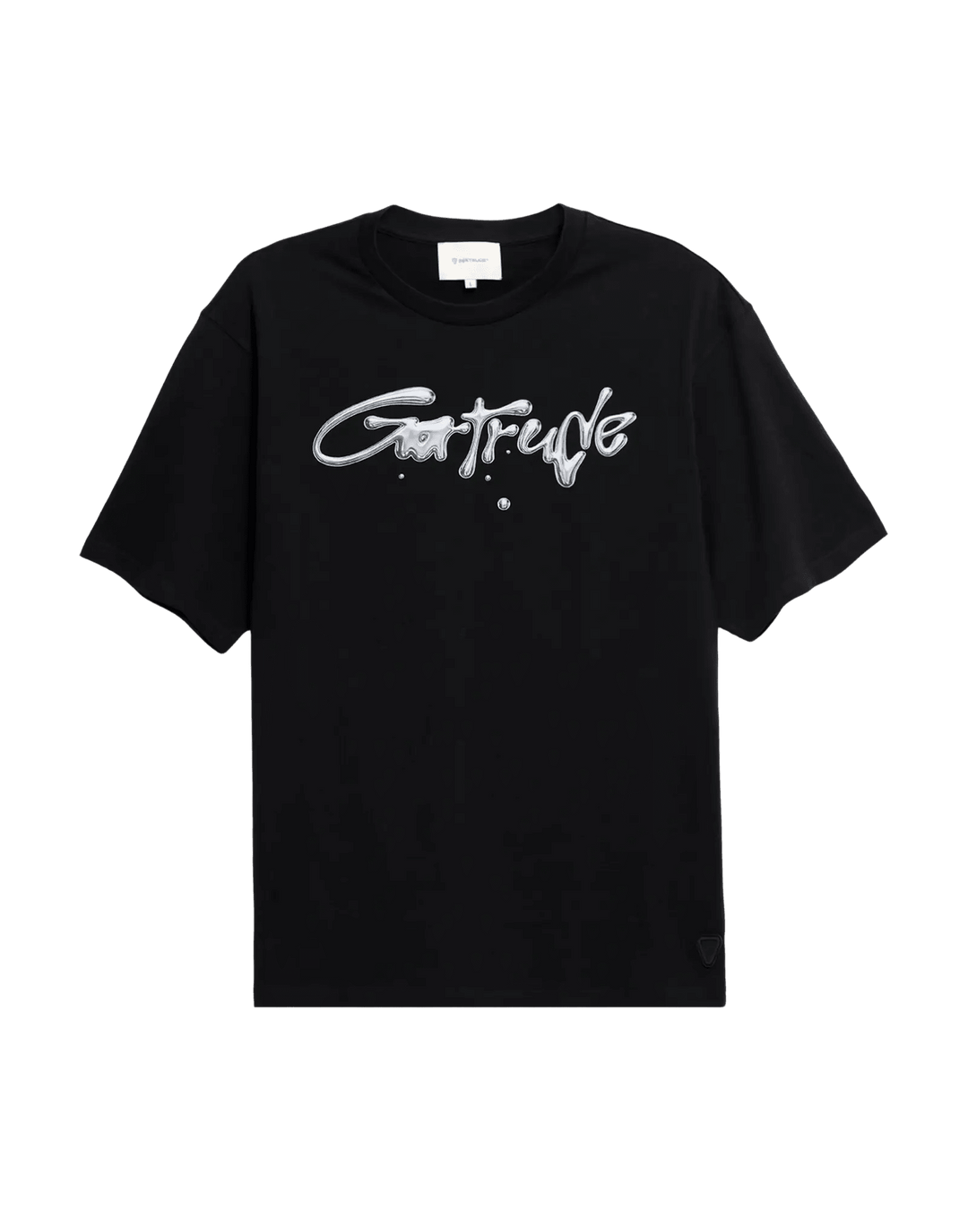 GERTRUDE - T-shirt logo chromé Leonce Metallic Noir - Lothaire