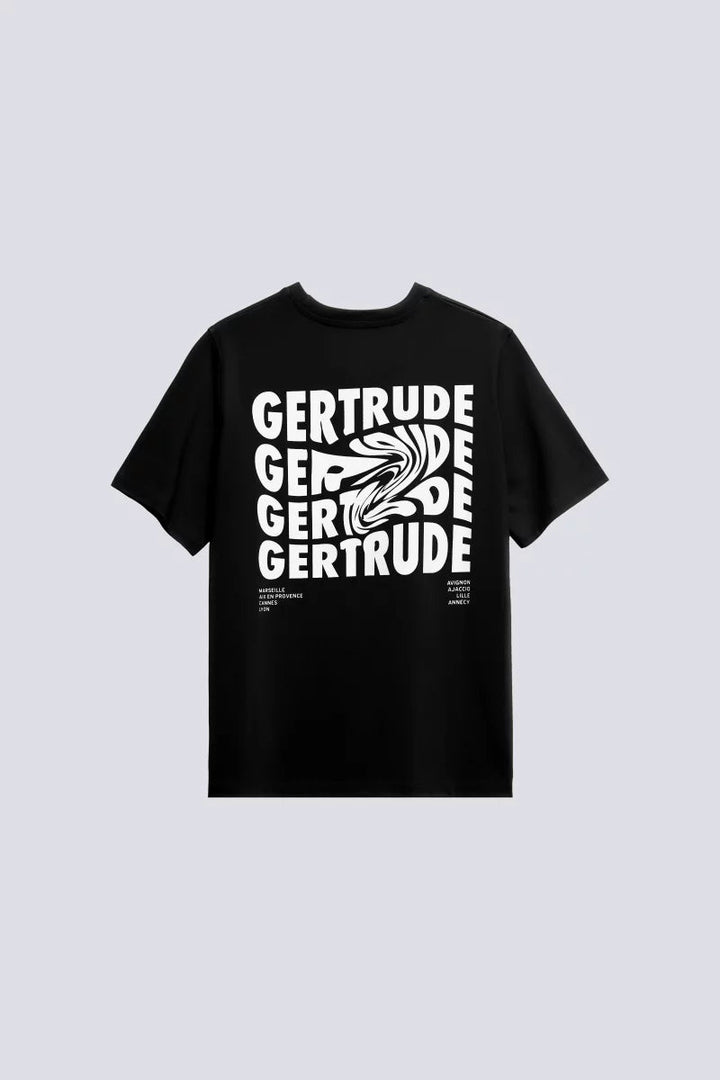 GERTRUDE - T-shirt print dos Leonce Fluidity Noir - Lothaire