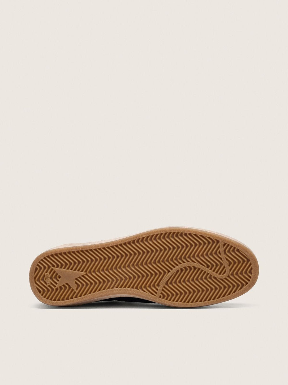 GOLDEN GOOSE - Basket ball star en cuir velour bleu foncé avec étoile blanche - Lothaire
