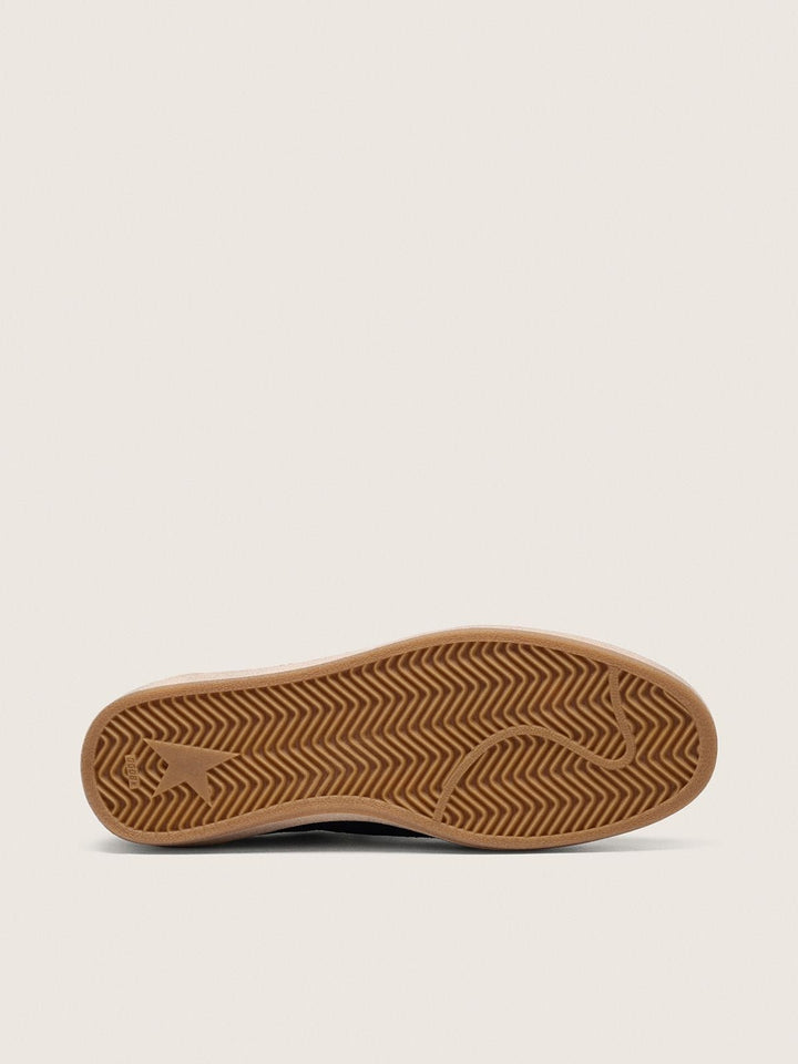 GOLDEN GOOSE - Basket ball star en cuir velour bleu foncé avec étoile blanche - Lothaire