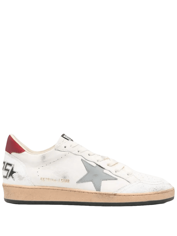 GOLDEN GOOSE - Baskets Ball Star blanches étoile bleu arrière rouge - Lothaire