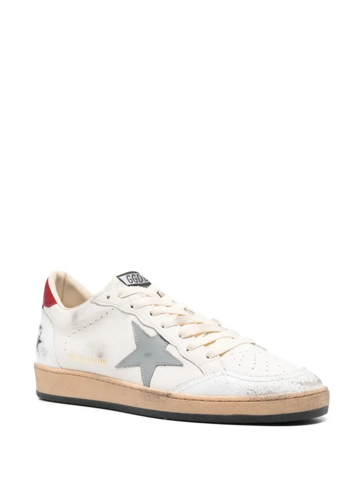 GOLDEN GOOSE - Baskets Ball Star blanches étoile bleu arrière rouge - Lothaire
