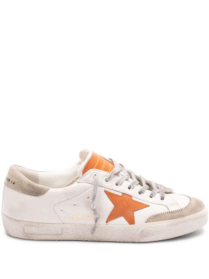 GOLDEN GOOSE - BASKETS Super star blanche et orange - Lothaire