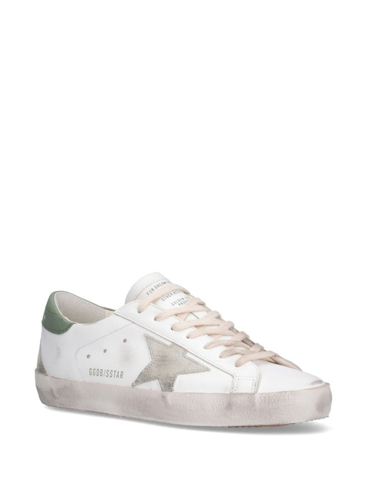 GOLDEN GOOSE - baskets Superstar blanc vert - Lothaire