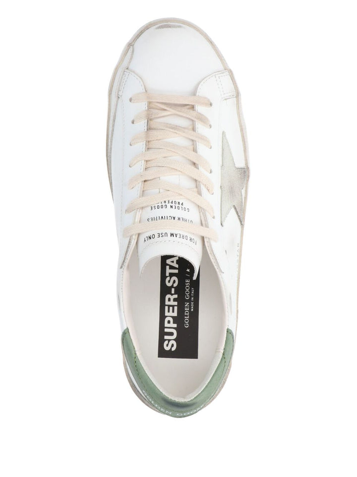 GOLDEN GOOSE - baskets Superstar blanc vert - Lothaire