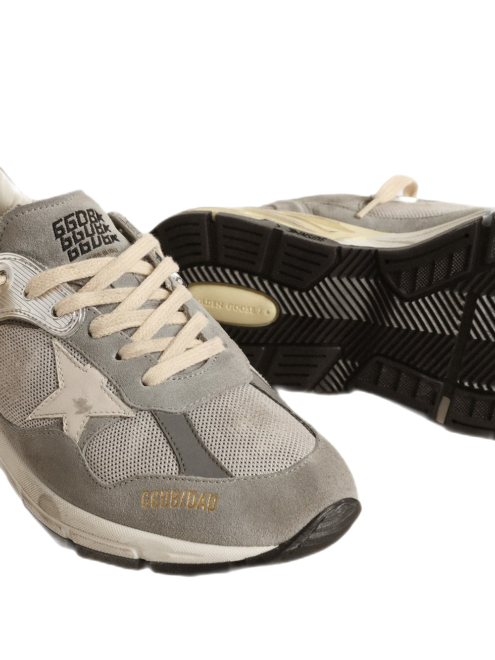 Golden Goose - Dad - Star en daim et résille argentée - Lothaire