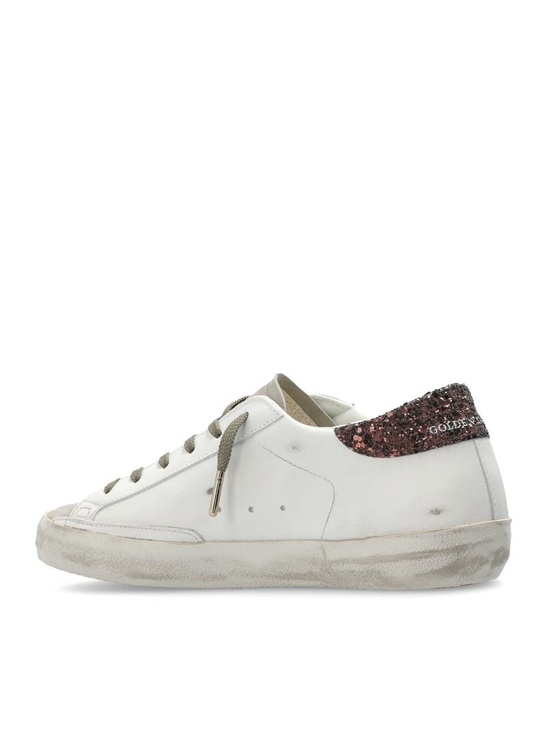 GOLDEN GOOSE FEMME - Baskets en cuir Super Star Blanc cassé et Marron - Lothaire