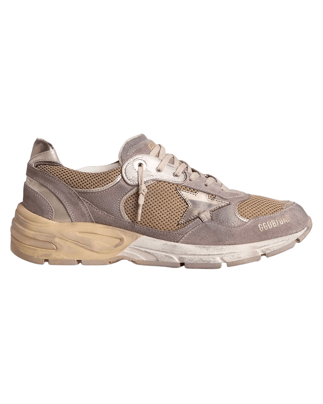 GOLDEN GOOSE FEMME - Baskets Running Dad Beige et Mauve - Lothaire