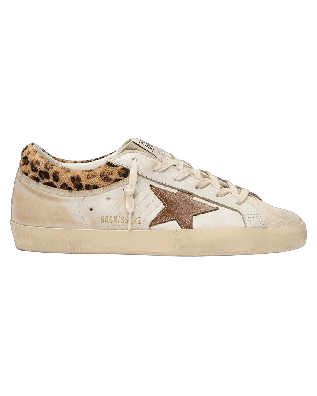 GOLDEN GOOSE FEMME - Baskets Super Star White Beige/Speedpearl/Beige Borwn Leo/Brick Red - Lothaire