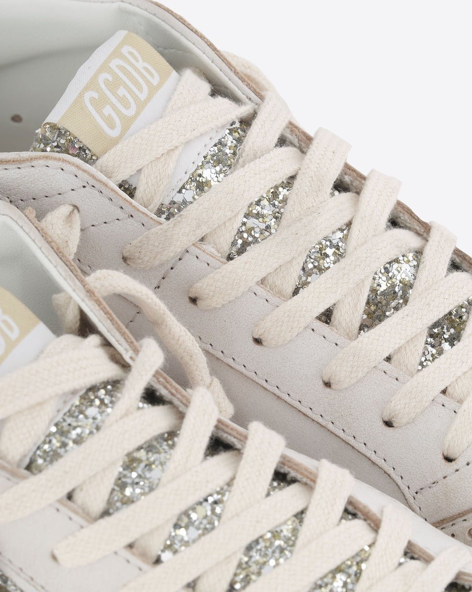 GOLDEN GOOSE FEMME - Chaussures Mid Star Beige Platinum - Lothaire