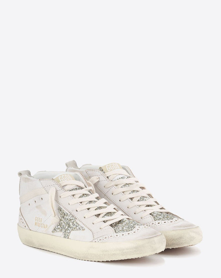 GOLDEN GOOSE FEMME - Chaussures Mid Star Beige Platinum - Lothaire