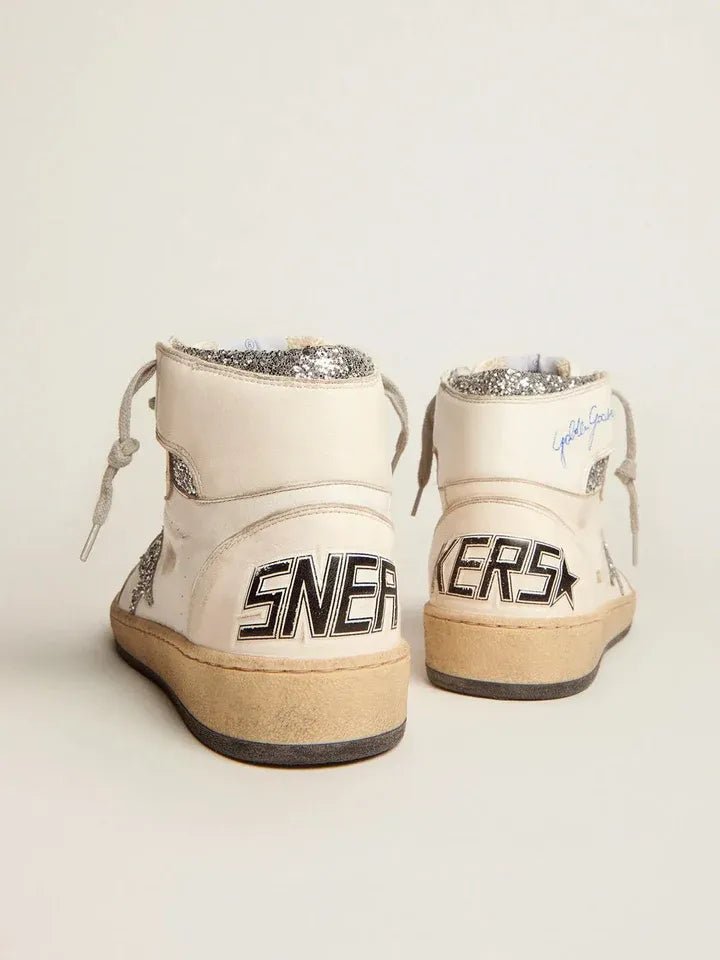 GOLDEN GOOSE FEMME - Chaussures - Sky - Star femme avec signature sur la cheville et empiècements argentés - Lothaire
