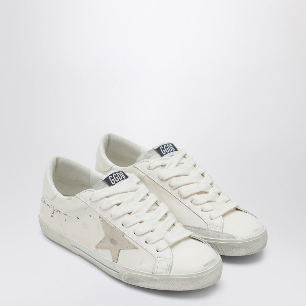 GOLDEN GOOSE FEMME - Sneaker Super - Star blanche et Platine - Lothaire