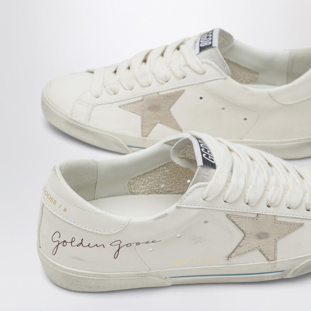 GOLDEN GOOSE FEMME - Sneaker Super - Star blanche et Platine - Lothaire