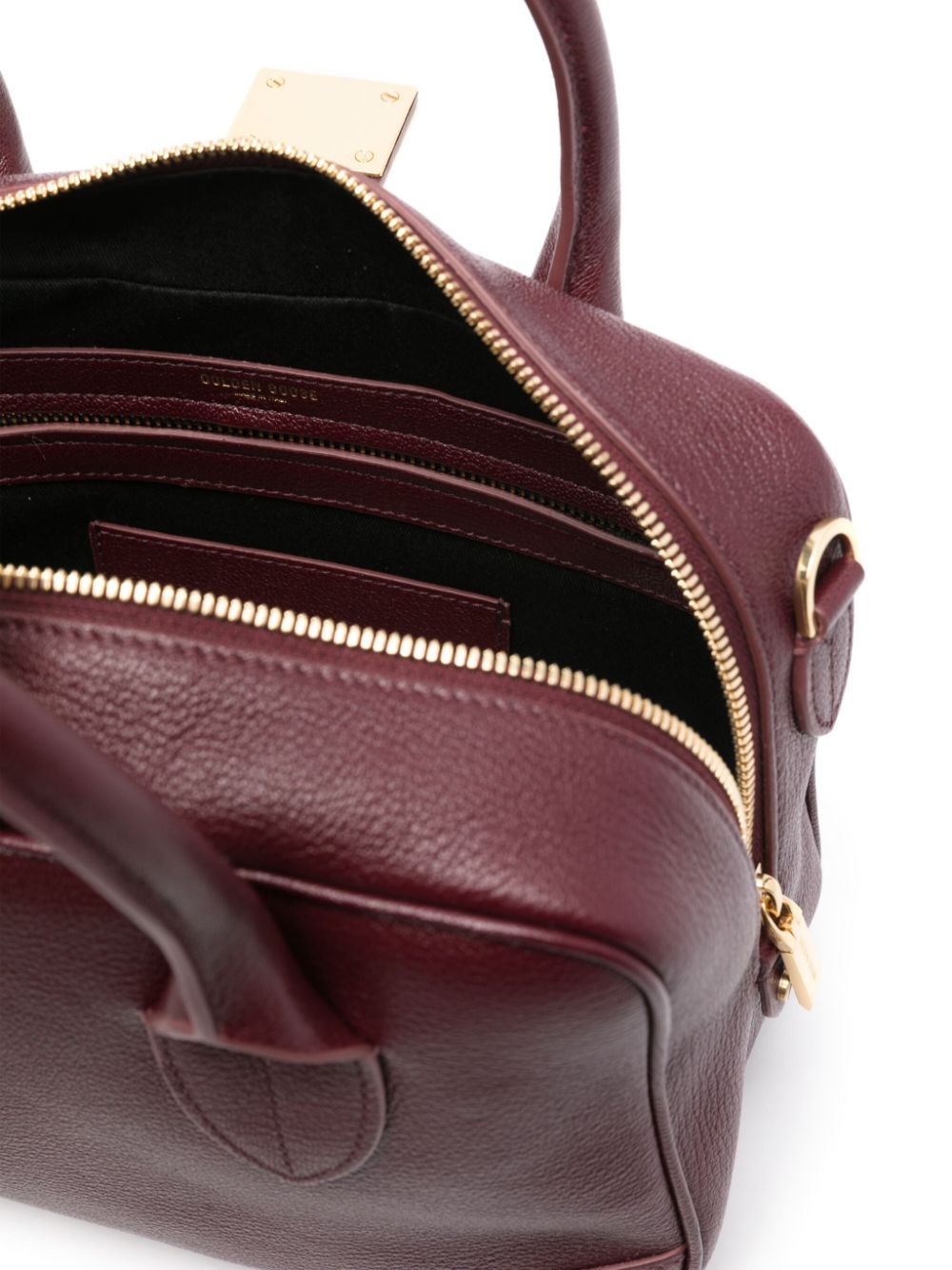 GOLDEN GOOSE sac cabas en cuir à logo imprimé rouge bordeaux - Lothaire