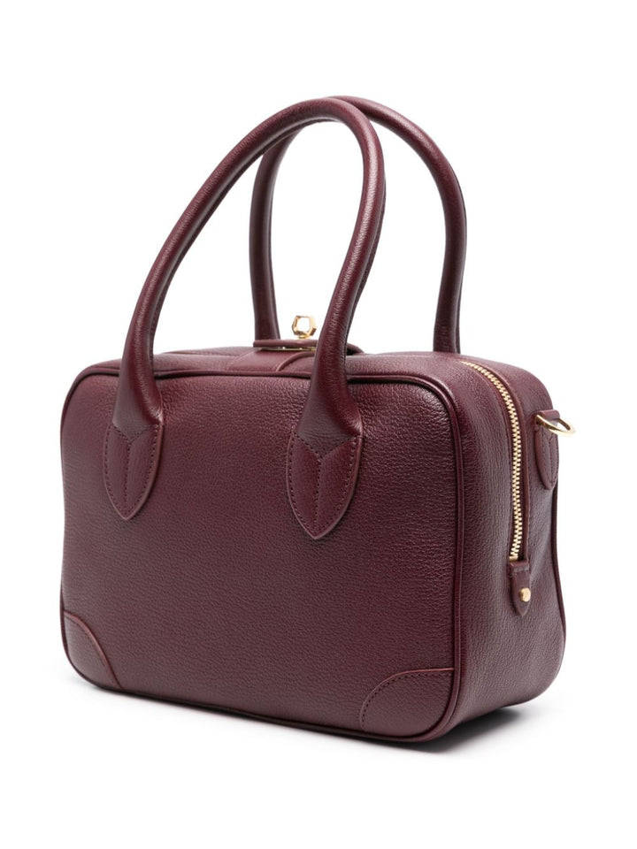 GOLDEN GOOSE sac cabas en cuir à logo imprimé rouge bordeaux - Lothaire