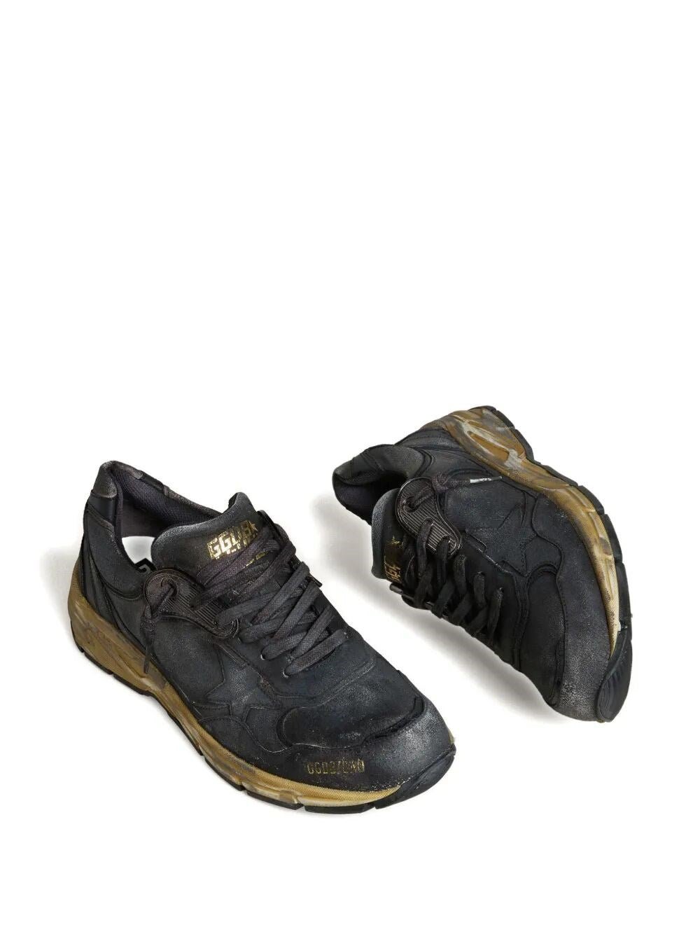 GOLDEN GOOSE - Sneakers Dad - Star en cuir craquelé Noir - Lothaire