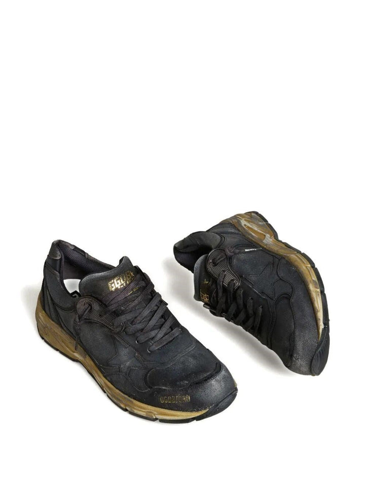 GOLDEN GOOSE - Sneakers Dad - Star en cuir craquelé Noir - Lothaire