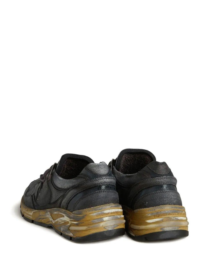 GOLDEN GOOSE - Sneakers Dad - Star en cuir craquelé Noir - Lothaire