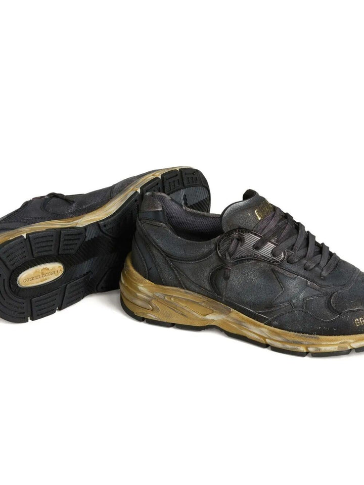 GOLDEN GOOSE - Sneakers Dad - Star en cuir craquelé Noir - Lothaire