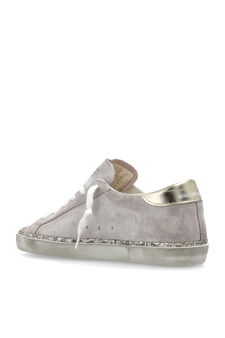 GOLDEN GOOSE - Super - Star rose avec étoile en cuir en contrefort platine métallisés - Lothaire