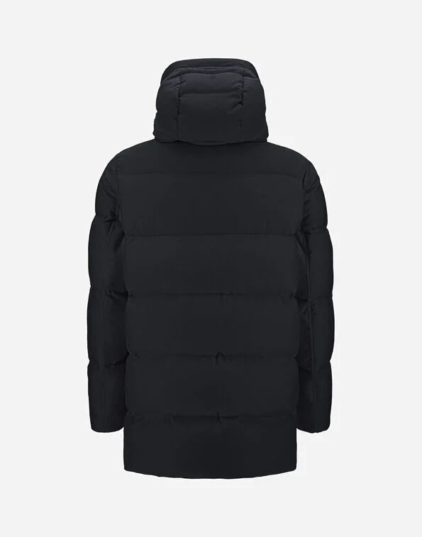 HERNO - Blouson en cachemire, soie et nylon à effet changeant Bleu marine - Lothaire