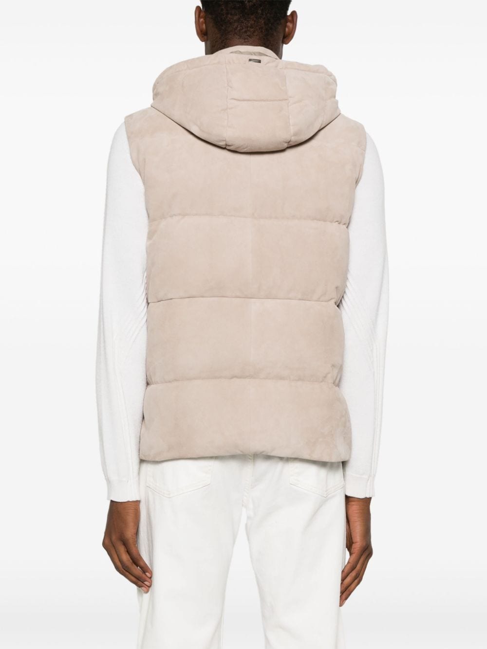 HERNO - Gilet sans manches en peau écru - Lothaire