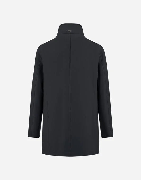 HERNO - Manteau en Laine Vierge et Fourrure Synthétique Bleu Marine - Lothaire