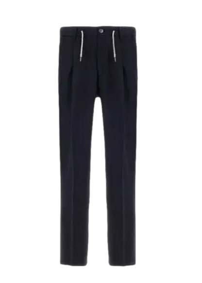 HERNO - Pantalon resort en cachemire et soie bleu - Lothaire
