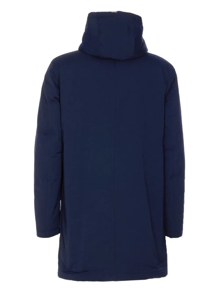 HERNO - parka à capuche doublée bleu marine - Lothaire