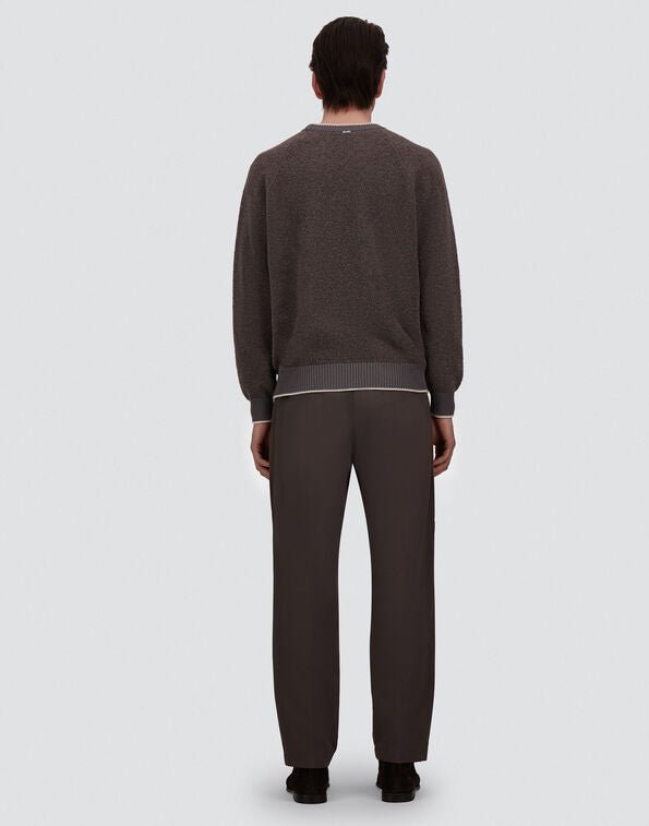 HERNO - Pull en bouclé de cachemire et laine Taupe clair - Lothaire