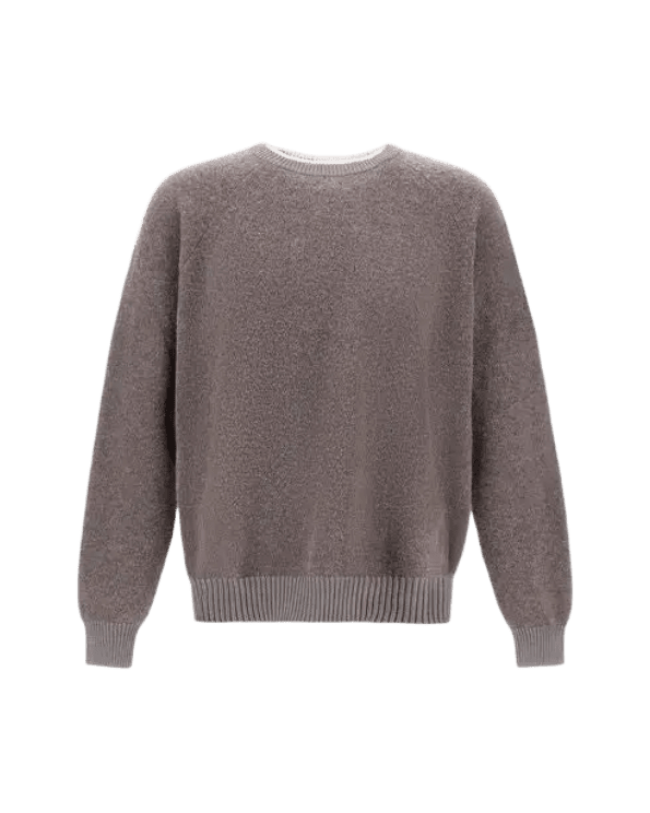HERNO - Pull en bouclé de cachemire et laine Taupe clair - Lothaire