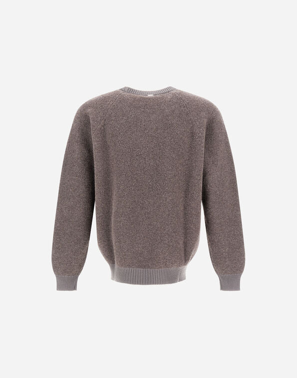 HERNO - Pull en bouclé de cachemire et laine Taupe clair - Lothaire