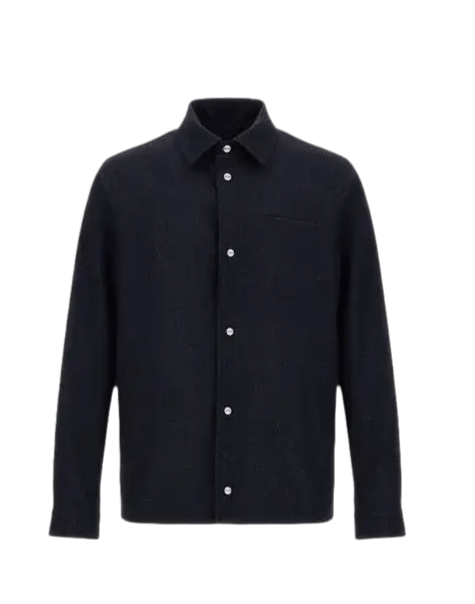 HERNO - Shackets SURCHEMISE RESORT EN CACHEMIRE - SOIE bleu - Lothaire