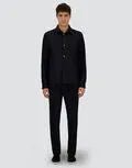 HERNO - Shackets SURCHEMISE RESORT EN CACHEMIRE - SOIE bleu - Lothaire