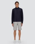 HERNO - SURCHEMISE EN TECH WOVEN Bleu marine - Lothaire
