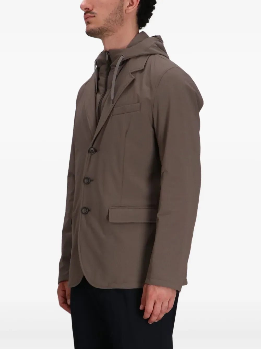 HERNO - veste à capuche marron - Lothaire