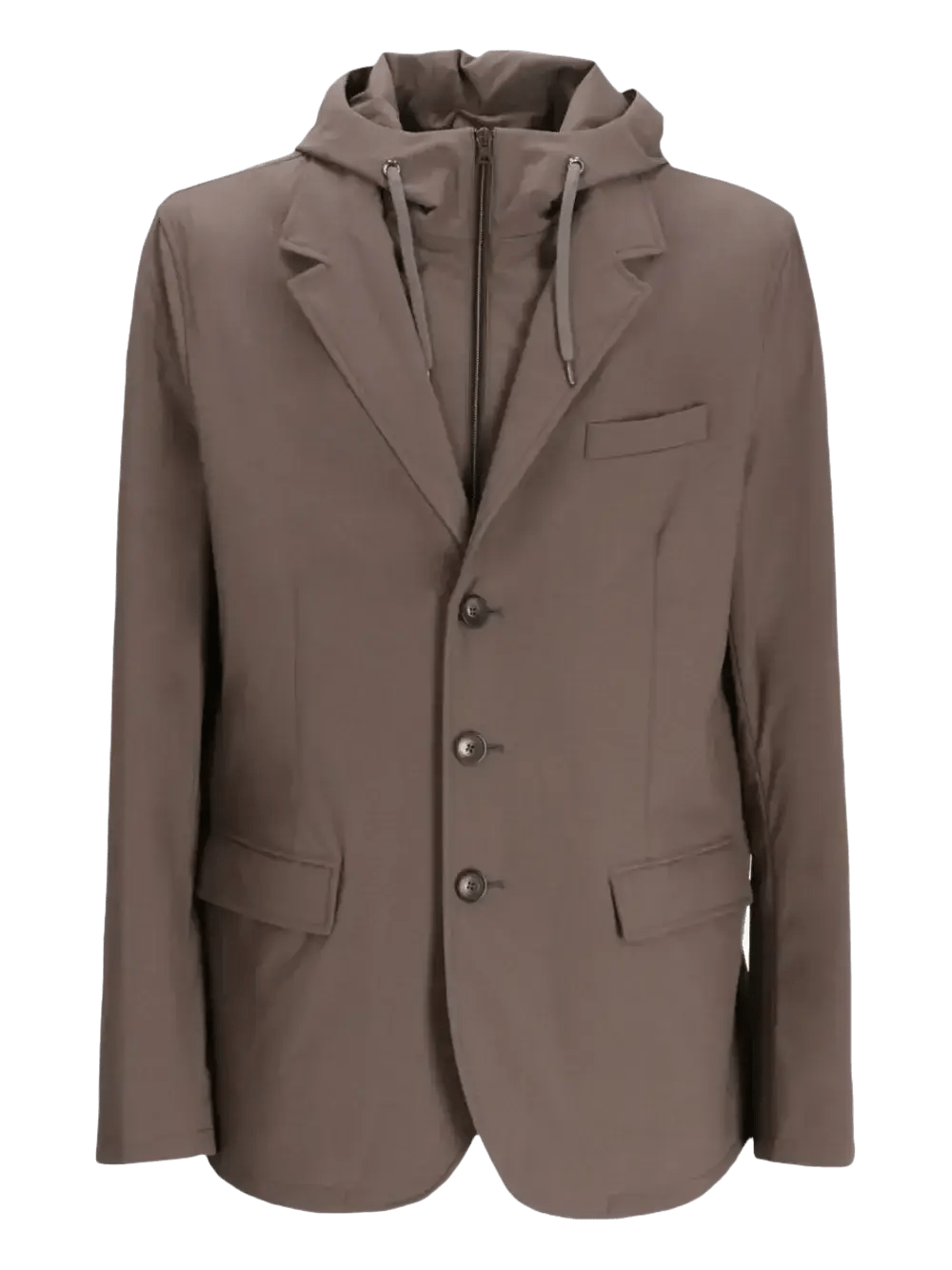 HERNO - veste à capuche marron - Lothaire