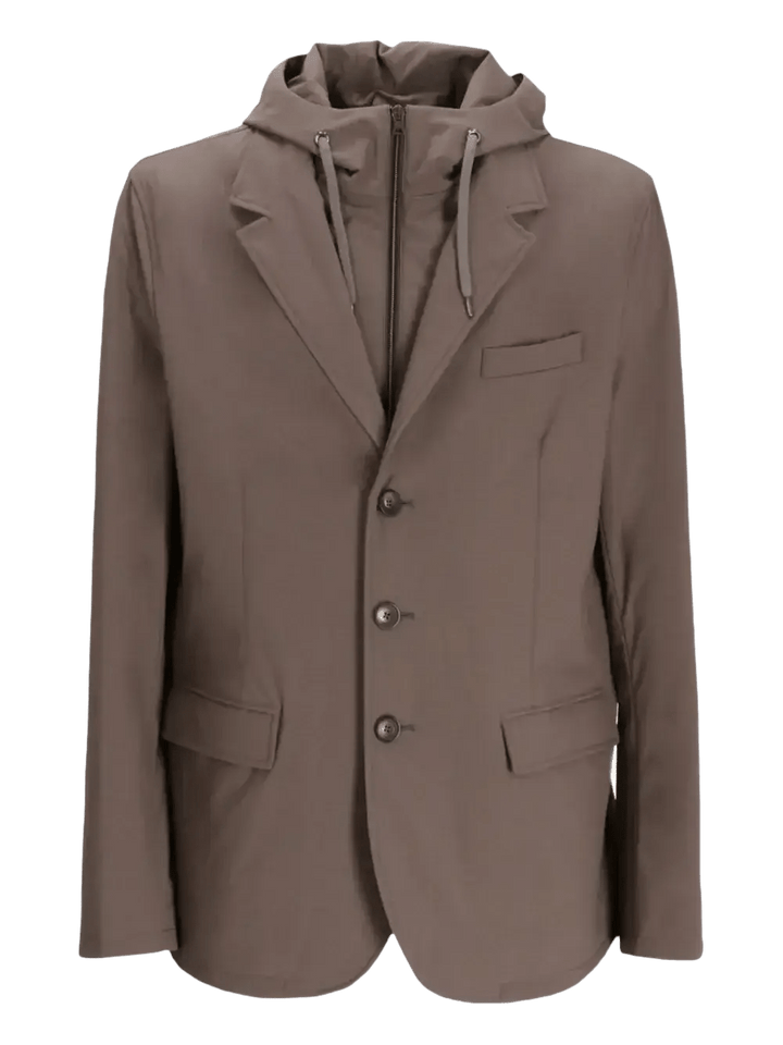 HERNO - veste à capuche marron - Lothaire
