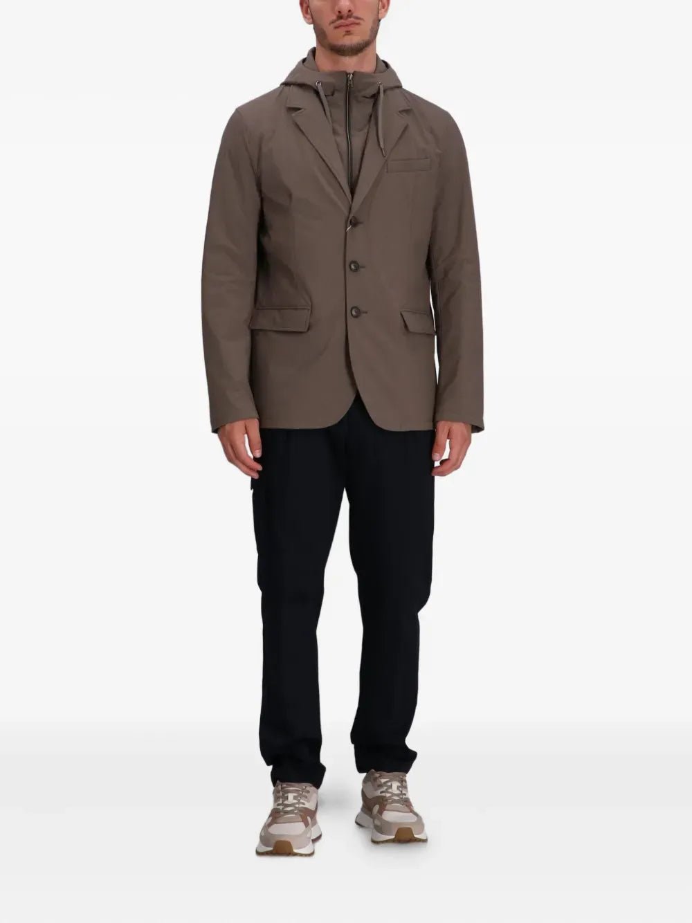 HERNO - veste à capuche marron - Lothaire