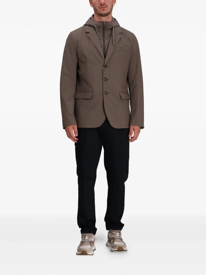 HERNO - veste à capuche marron - Lothaire
