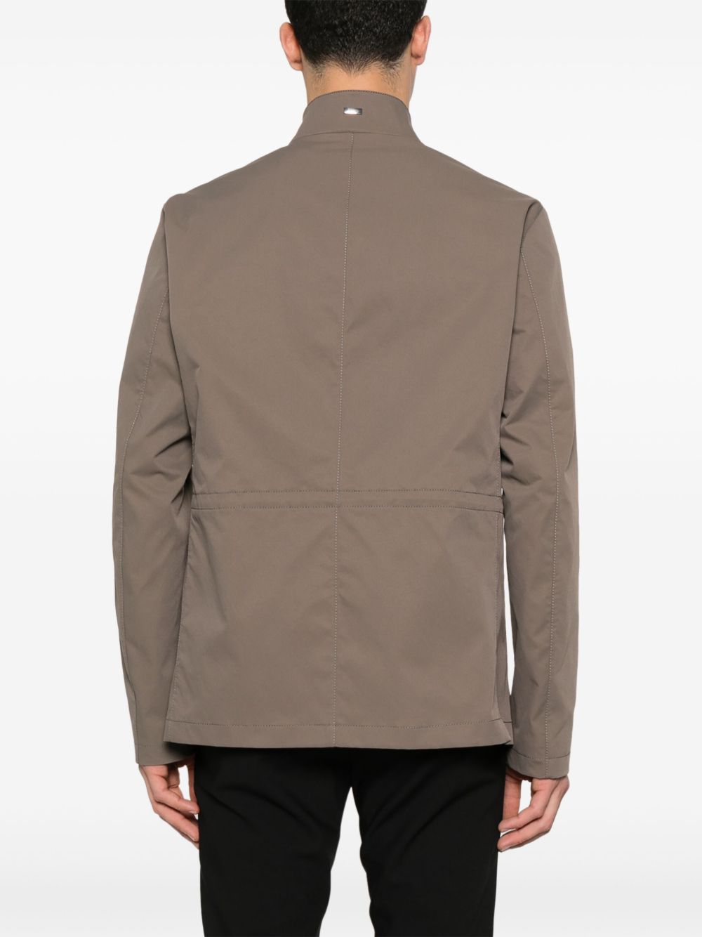 HERNO - veste à col montant marron - Lothaire